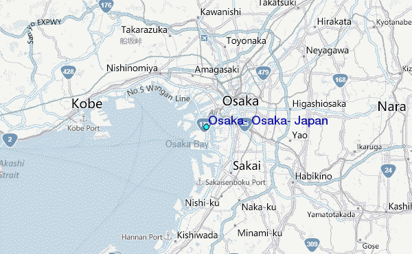 Osaka, Osaka, Japan Tide Station Location Map