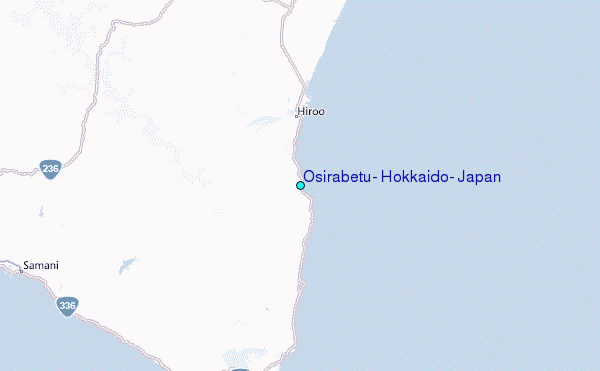Osirabetu, Hokkaido, Japan Tide Station Location Map