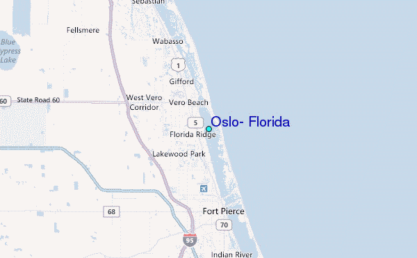 Oslo, Florida Tide Station Location Map