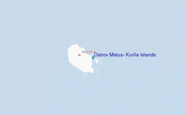 Ostrov Matua, Kurile Islands Tide Station Location Map