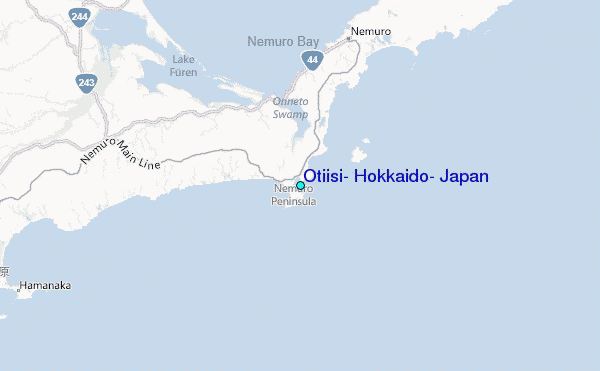 Otiisi, Hokkaido, Japan Tide Station Location Map