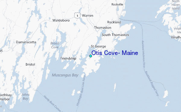 Otis Cove, Maine Tide Station Location Map
