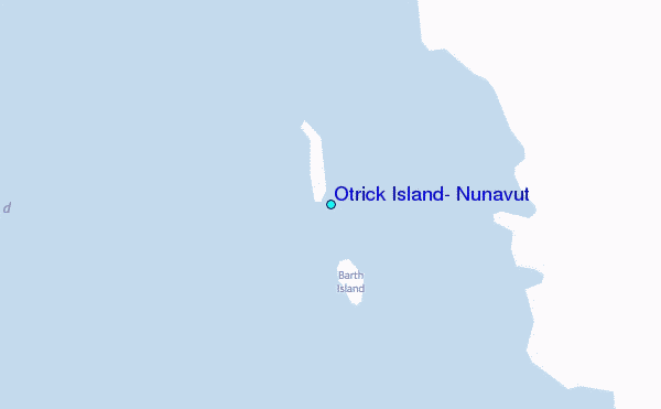Otrick Island, Nunavut Tide Station Location Map