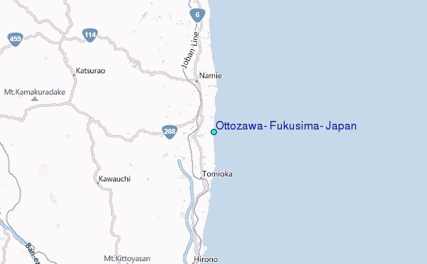 Ottozawa, Fukusima, Japan Tide Station Location Map