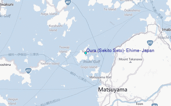 Oura (Sekito Seto), Ehime, Japan Tide Station Location Map