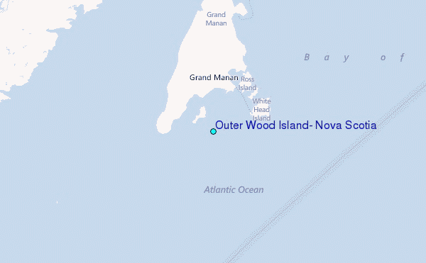 Outer Wood Island, Nova Scotia Tide Station Location Map