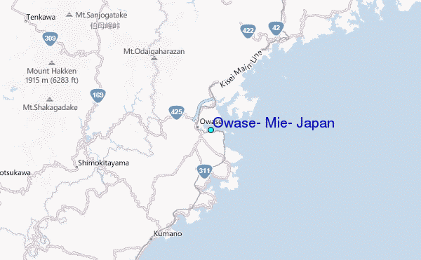 Owase, Mie, Japan Tide Station Location Map