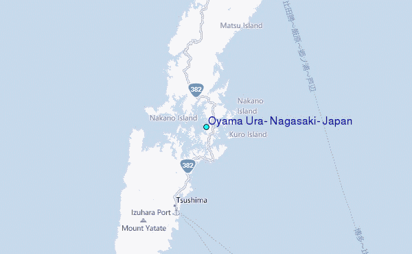 Oyama Ura, Nagasaki, Japan Tide Station Location Map