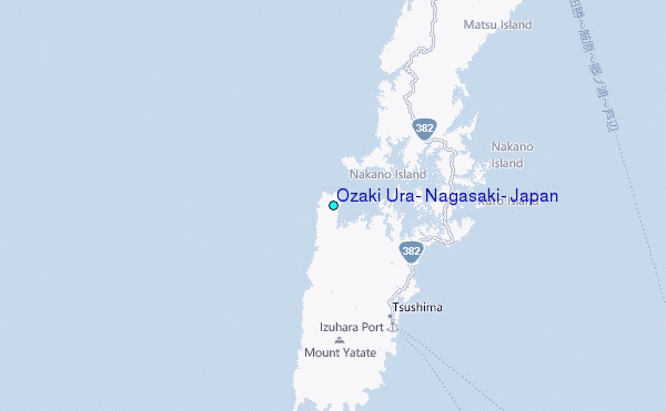 Ozaki Ura, Nagasaki, Japan Tide Station Location Map