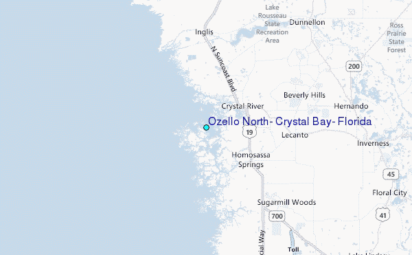 Ozello North, Crystal Bay, Florida Tide Station Location Map