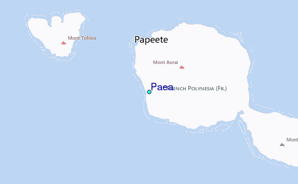 Paea Tide Station Location Map