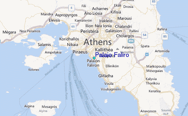 Palaio Faliro Tide Station Location Map