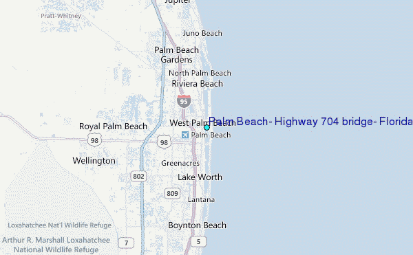 Palm Beach Highway 704 Bridge Florida Tide Station Location Guide