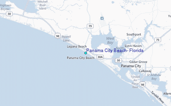 Panama City Beach, Florida Tide Station Location Map