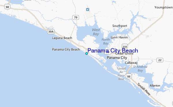 Panama City Beach Tide Station Location Map