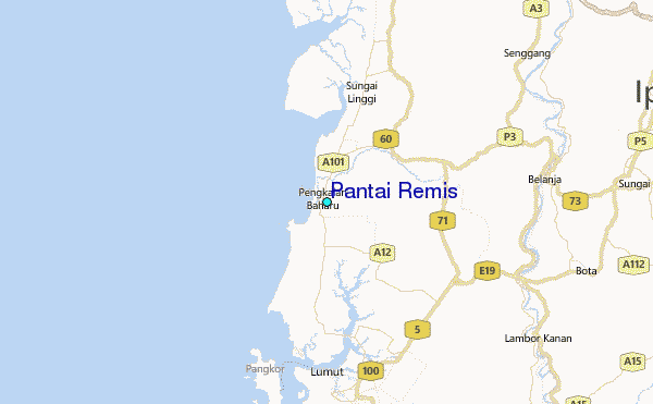 Pantai Remis Tide Station Location Map