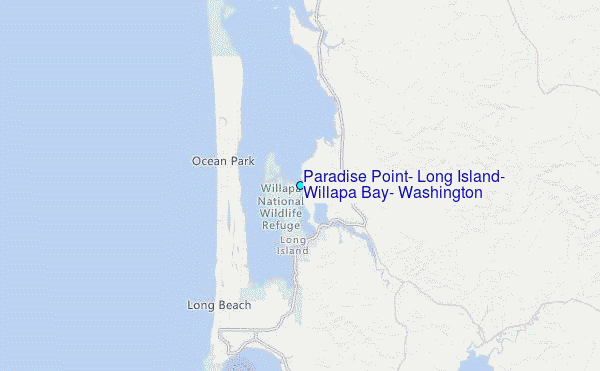 Paradise Point, Long Island, Willapa Bay, Washington Tide Station Location Map