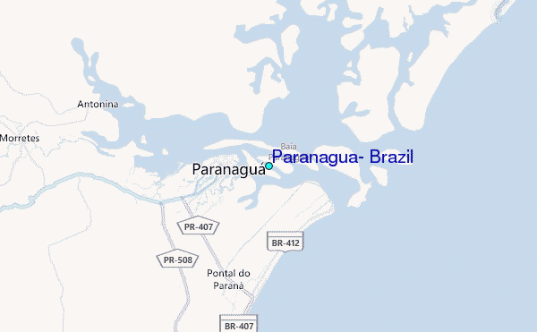 Paranagua, Brazil Tide Station Location Map