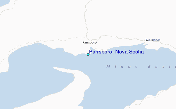 Parrsboro, Nova Scotia Tide Station Location Map