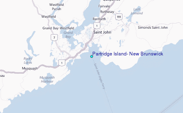 Partridge Island, New Brunswick Tide Station Location Map