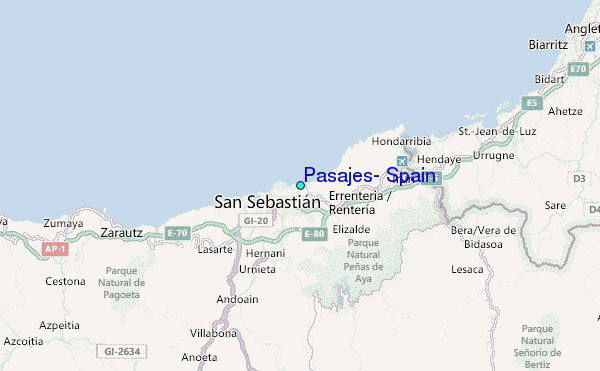 Pasajes, Spain Tide Station Location Map