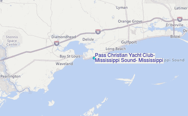 Pass Christian Yacht Club, Mississippi Sound, Mississippi Tide Station Location Map
