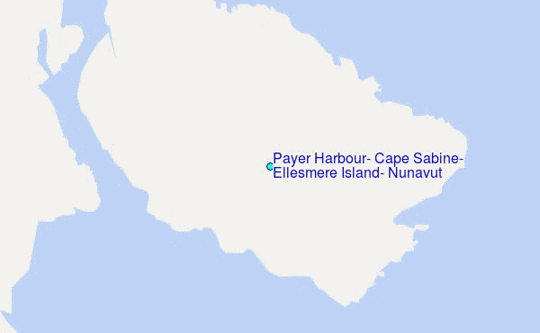 Payer Harbour, Cape Sabine, Ellesmere Island, Nunavut Tide Station Location Map