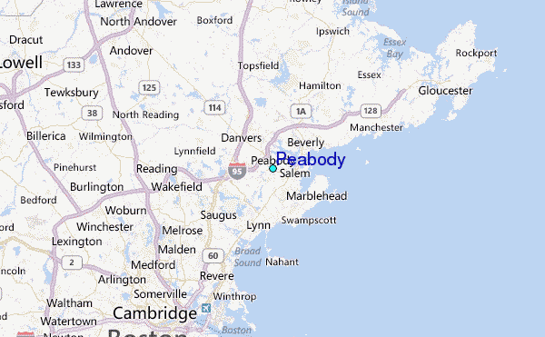 Peabody Tide Station Location Map