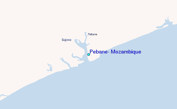 Pebane, Mozambique Tide Station Location Map
