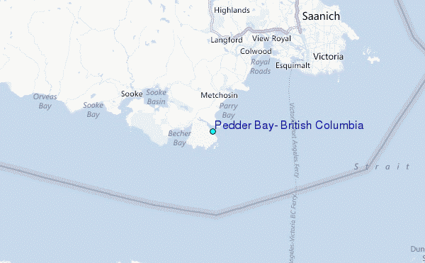 Pedder Bay, British Columbia Tide Station Location Map