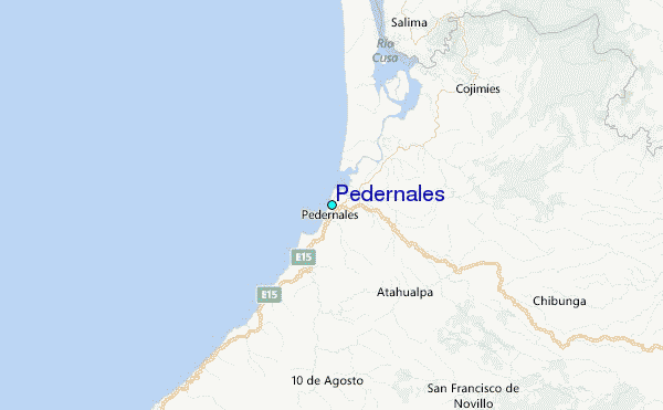 Pedernales Tide Station Location Map