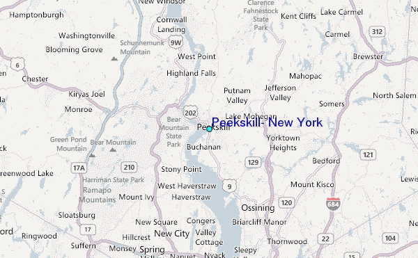 Peekskill, New York Tide Station Location Map