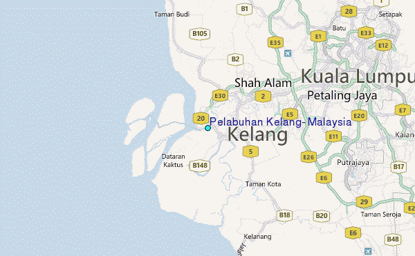 Pelabuhan Kelang, Malaysia Tide Station Location Map