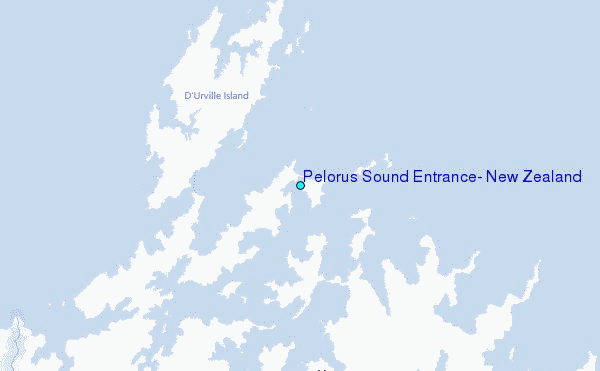 Pelorus Sound Entrance, New Zealand Tide Station Location Map