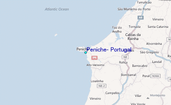 Peniche, Portugal Tide Station Location Map