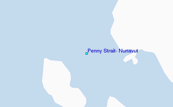 Penny Strait, Nunavut Tide Station Location Map