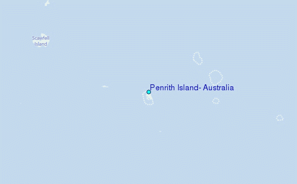 Penrith Island, Australia Tide Station Location Map