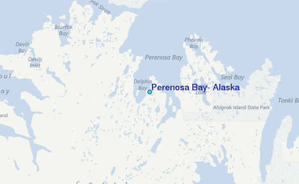 Perenosa Bay, Alaska Tide Station Location Map