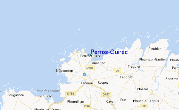 Perros-Guirec Tide Station Location Map