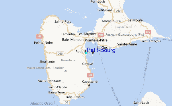 Petit-Bourg Tide Station Location Map