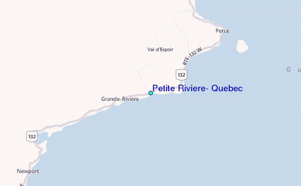Petite Riviere, Quebec Tide Station Location Map