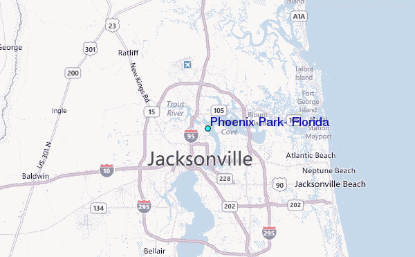 Phoenix Park, Florida Tide Station Location Map