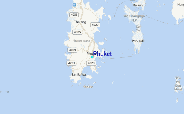 Phuket Tide Station Location Map
