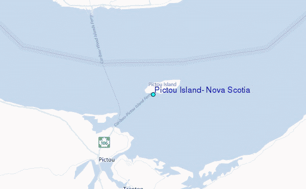 Pictou Island, Nova Scotia Tide Station Location Map