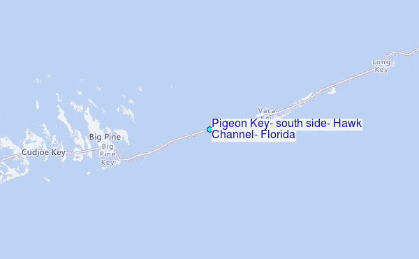 Pigeon Key, south side, Hawk Channel, Florida Tide Station Location Map