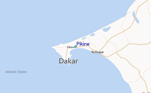 Pikine Tide Station Location Map