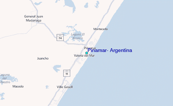 Pinamar, Argentina Tide Station Location Map