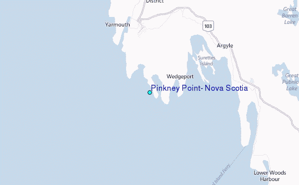 Pinkney Point, Nova Scotia Tide Station Location Map