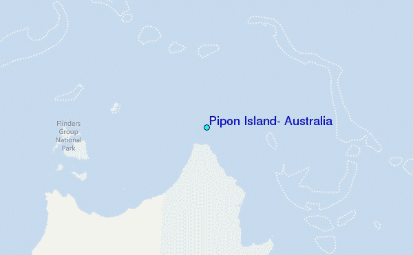 Pipon Island, Australia Tide Station Location Map