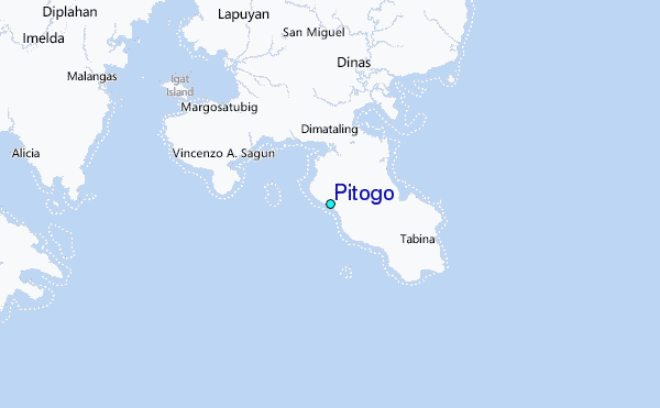 Pitogo Tide Station Location Map